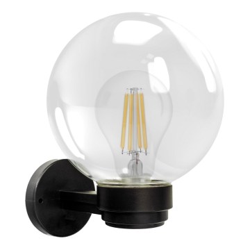 Brilagi - Utomhus väggarmatur HARBOR 1xE27/40W/230V IP33 svart/klar