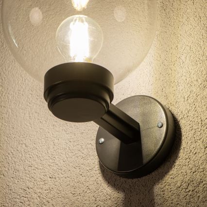BRILAGI - Utomhus väggarmatur HARBOR 1xE27/40W/230V IP33 svart/klar