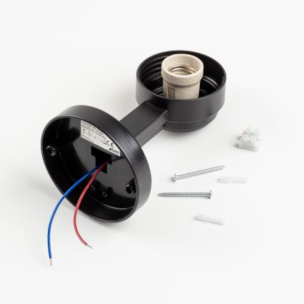 BRILAGI - Utomhus väggarmatur HARBOR 1xE27/40W/230V IP33 svart/klar