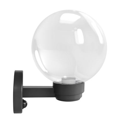 Brilagi - Utomhus väggarmatur med inbyggd rörelsesensor HARBOR 1xE27/40W/230V IP33 antracit/klarglas