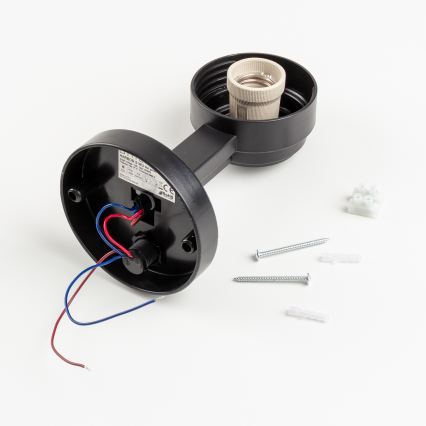 BRILAGI - Utomhus vägglampa med rörelsesensor HARBOR 1xE27/40W/230V IP33 antracit/vit