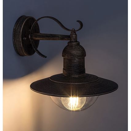 Brilagi - Utomhus väggarmatur MOLDE 1xE27/60W/230V IP44 brons/patina