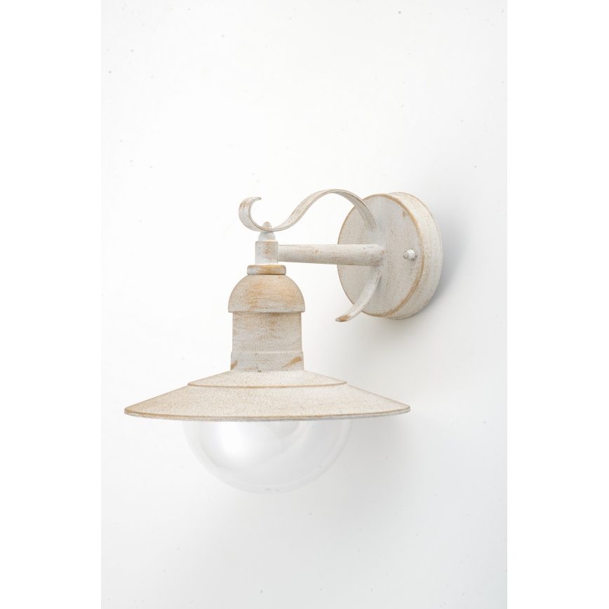 Brilagi - Utomhus väggarmatur MOLDE 1xE27/60W/230V IP44 vit/patina
