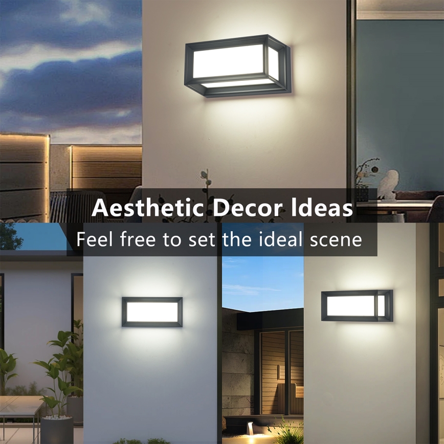 Brilagi - Utomhus väggarmatur PARKER 1xE27/60W/230V antracit IP44