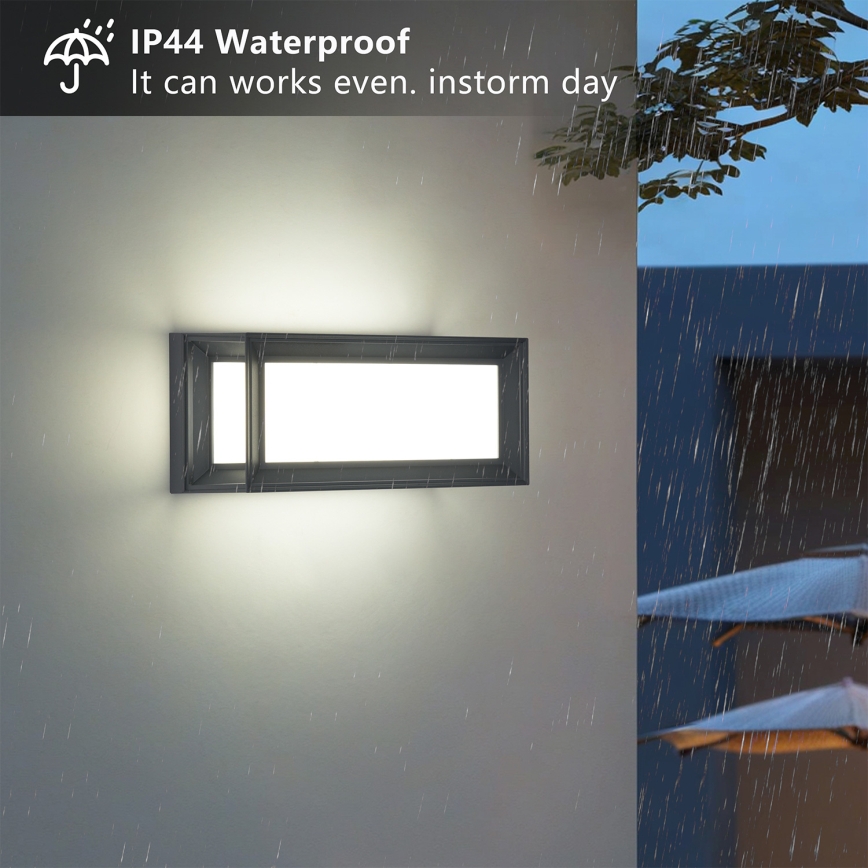 Brilagi - Utomhus väggarmatur PARKER 1xE27/60W/230V antracit IP44