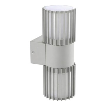 BRILAGI - Utomhus vägglampa ARMOR 2xGU10/35W/230V IP44 grå