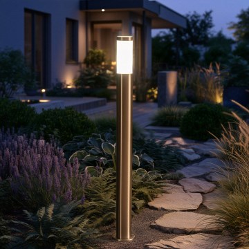 BRILAGI - Utomhuslampa ELIA 1xE27/20W/230V IP44 100 cm mattkrom