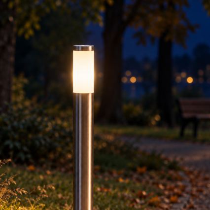 BRILAGI - Utomhuslampa ELIA 1xE27/20W/230V IP44 100 cm mattkrom
