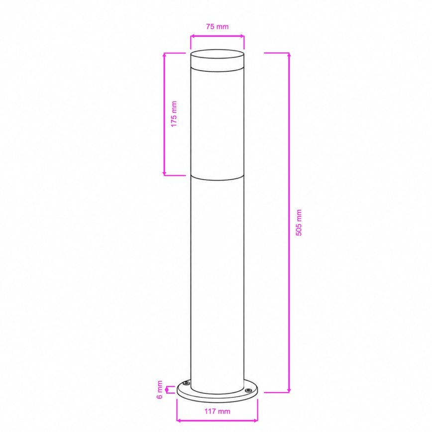 BRILAGI - Utomhuslampa ELIA 1xE27/20W/230V IP44 50 cm antracit