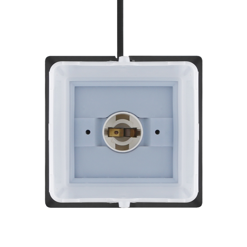 Brilagi - Utomhuslampa med 2 SCHUKO-uttag, 1 x E14/15 W/230 V, IP44, svart