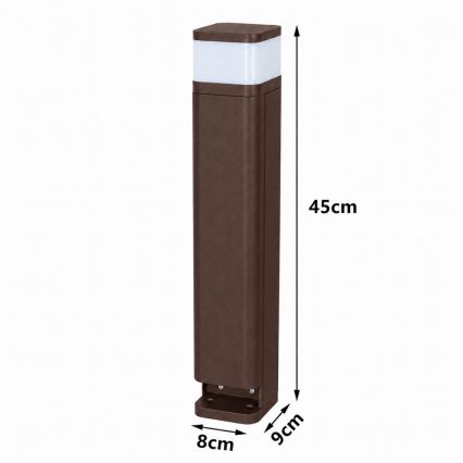 BRILAGI - Utomhuslampa med 2 SCHUKO-uttag PILLAR 1xG9/11W/230V IP44 brun