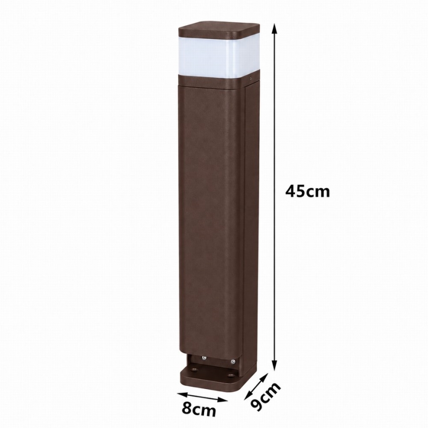 BRILAGI - Utomhuslampa med 2 SCHUKO-uttag PILLAR 1xG9/11W/230V IP44 brun