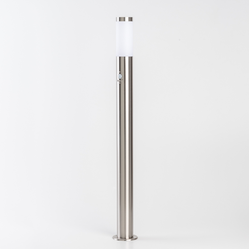 BRILAGI - Utomhuslampa med rörelsesensor ELIA 1xE27/20W/230V IP44 100 cm mattkrom