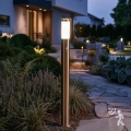 BRILAGI - Utomhuslampa med rörelsesensor ELIA 1xE27/20W/230V IP44 100 cm mattkrom