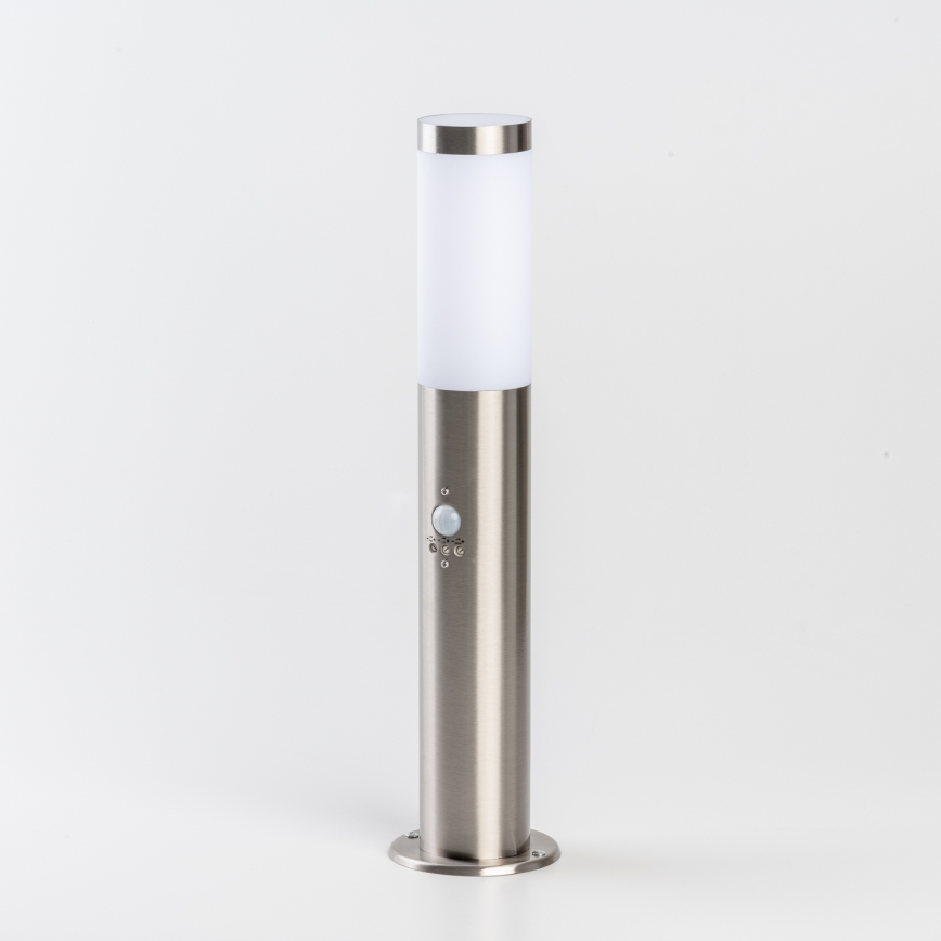 BRILAGI - Utomhuslampa ELIA med rörelsesensor, 1 x E27, 20 W, 230 V, IP44, 50 cm, matt krom