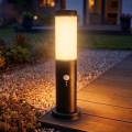 Brilagi - Utomhuslampa med sensor NOVA 1xE27/15W/230V 40 cm IP44 antracit