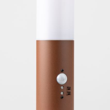 BRILAGI - Utomhuslampa med sensor NOVA 1xE27/15W/230V 40 cm IP44 brun