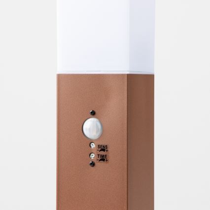 Brilagi - Utomhuslampa med sensor NOVA 1xE27/15W/230V 40 cm IP44 brun