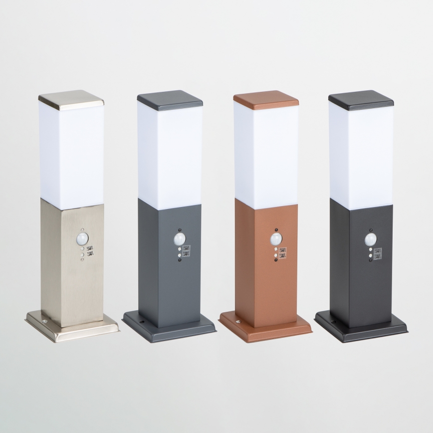 Brilagi - Utomhuslampa med sensor NOVA 1xE27/15W/230V 40 cm IP44 brun