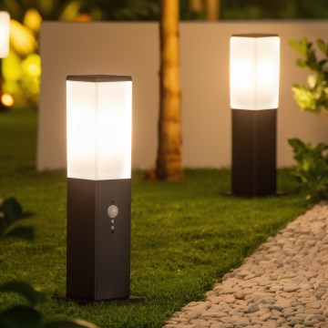 Brilagi - Utomhuslampa med sensor NOVA 1xE27/15W/230V 40 cm IP44 svart
