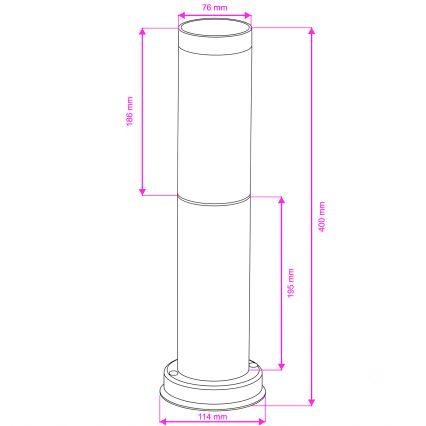 Brilagi - Utomhuslampa NOVA 1xE27/15W/230V 40 cm IP44 brun