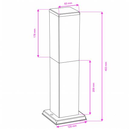 Brilagi - Utomhuslampa NOVA 1xE27/15W/230V 40 cm IP44 brun