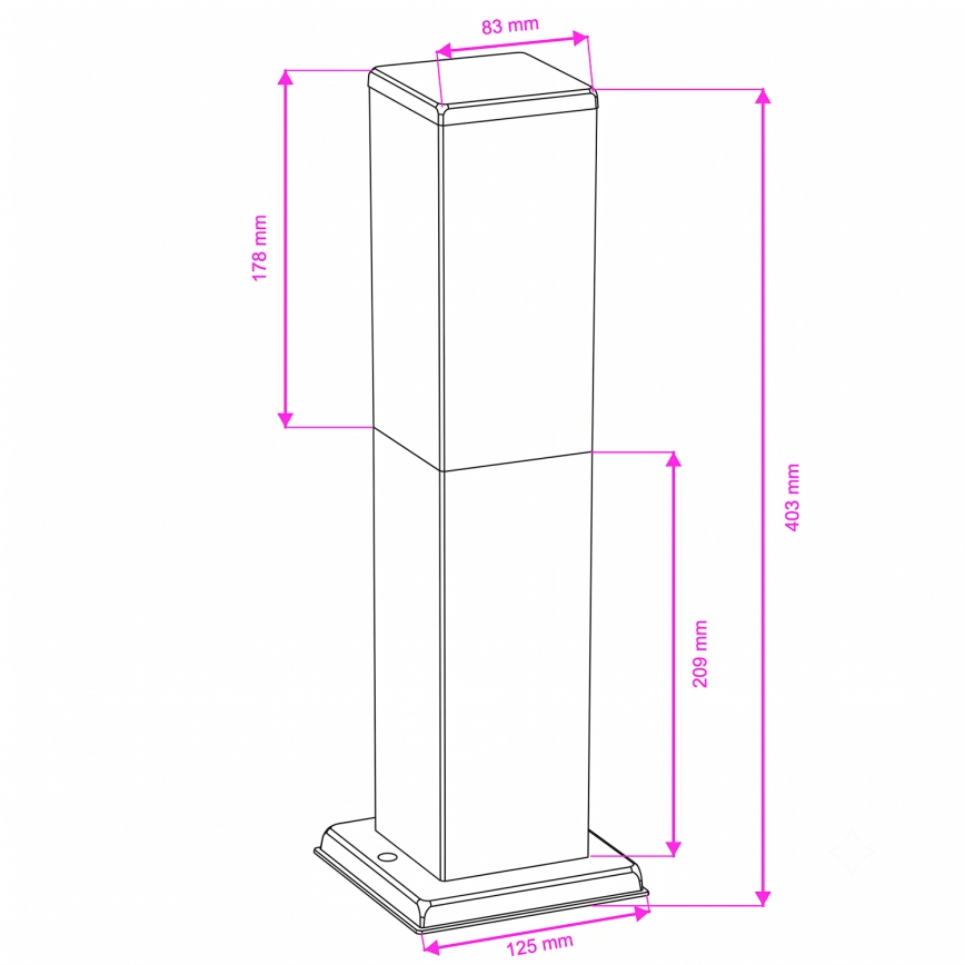 Brilagi - Utomhuslampa NOVA 1xE27/15W/230V 40 cm IP44 brun
