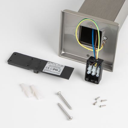 BRILAGI - Utomhuslampa NOVA 1xE27/15W/230V 40 cm IP44 mattkrom