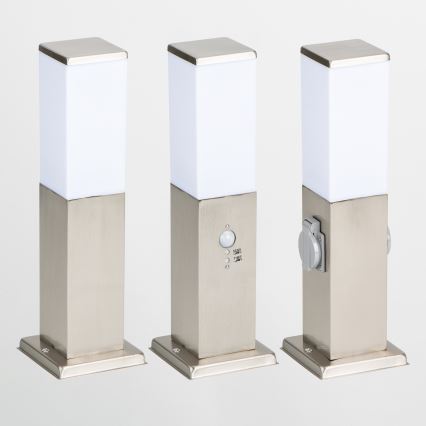 BRILAGI - Utomhuslampa NOVA 1xE27/15W/230V 40 cm IP44 mattkrom