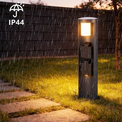 Brilagi - Utomhuslampa med 2 SCHUKO-uttag PILLAR 1xG9/11W/230V IP44 antracit