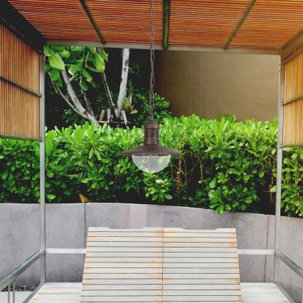 Brilagi - Utomhuspendel MOLDE 1xE27/60W IP44 brons/patina