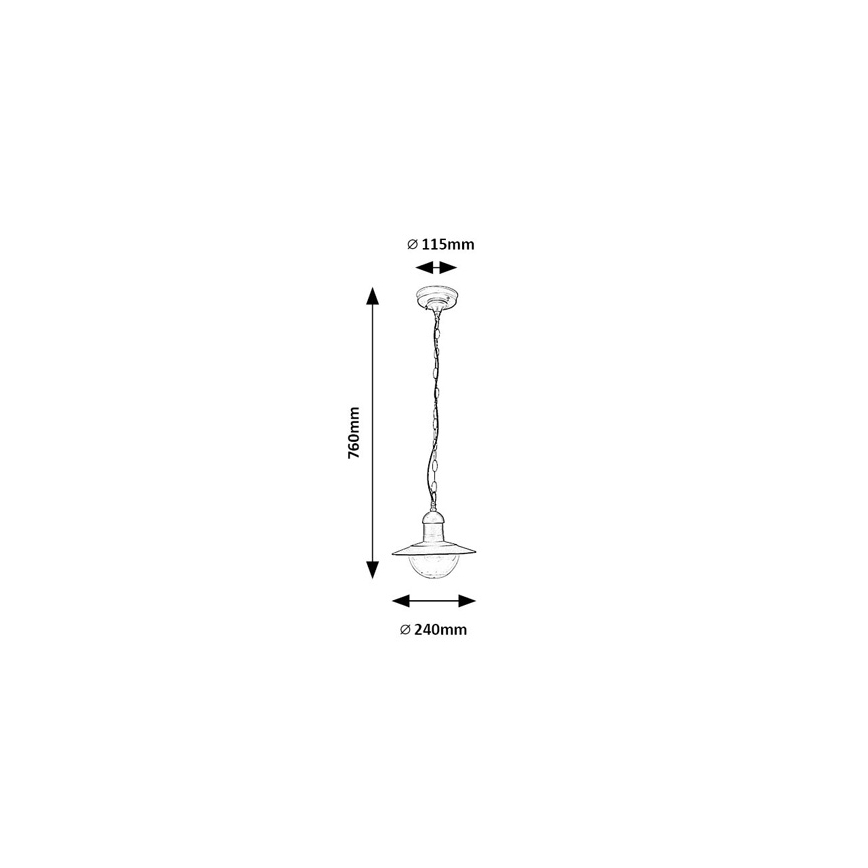 Brilagi - Utomhuspendel MOLDE 1xE27/60W IP44 svart