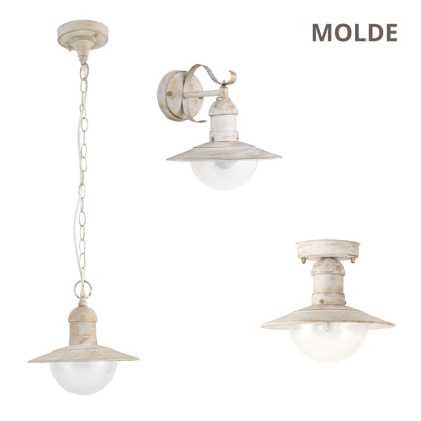 Brilagi - Utomhuspendel MOLDE 1xE27/60W IP44 vit/patina