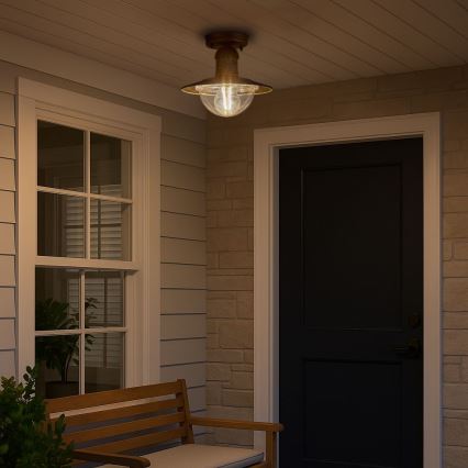 Brilagi - Utomhustaklampa MOLDE 1xE27/60W IP44 brons/patina