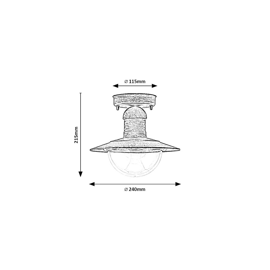 Brilagi - Utomhustaklampa MOLDE 1xE27/60W IP44 brons/patina