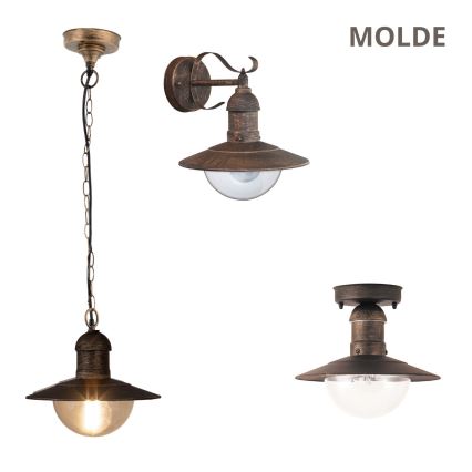 Brilagi - Utomhustaklampa MOLDE 1xE27/60W IP44 brons/patina
