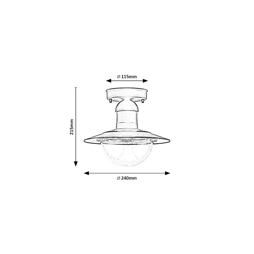 Brilagi - Utomhustaklampa MOLDE 1xE27/60W IP44 svart