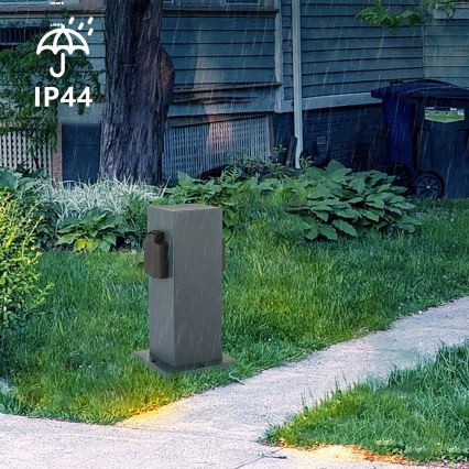 Brilagi - Utomhus eluttag PILLAR 1Z SCHUKO 230V IP44 antracit