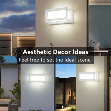 Brilagi - Utomhusväggarmatur PARKER 1xE27/60W/230V vit IP44