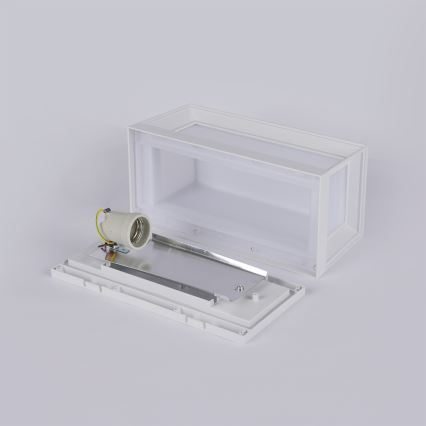 Brilagi - Utomhusväggarmatur PARKER 1xE27/60W/230V vit IP44
