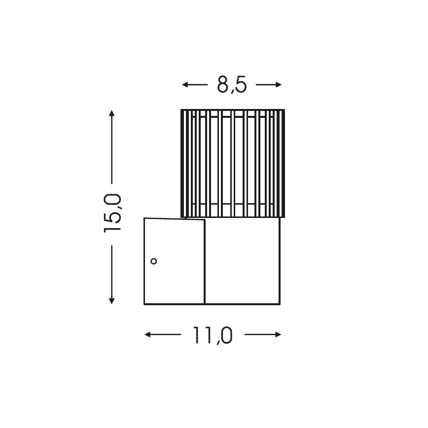 BRILAGI - Utomhusvägglampa ARMOR 1xGU10/35W/230V IP44 grå