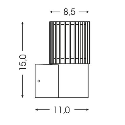 BRILAGI - Utomhusvägglampa ARMOR 1xGU10/35W/230V IP44 svart
