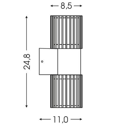 BRILAGI - Utomhusvägglampa ARMOR 2xGU10/35W/230V IP44 antracit