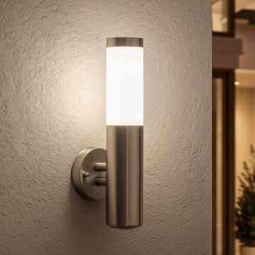 BRILAGI - Utomhusvägglampa ELIA 1xE27/20W/230V IP44 mattkrom