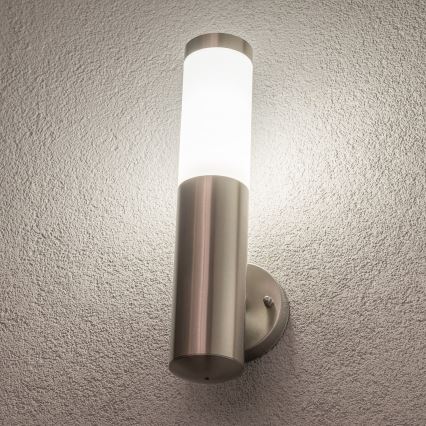 BRILAGI - Utomhusvägglampa ELIA 1xE27/20W/230V IP44 mattkrom
