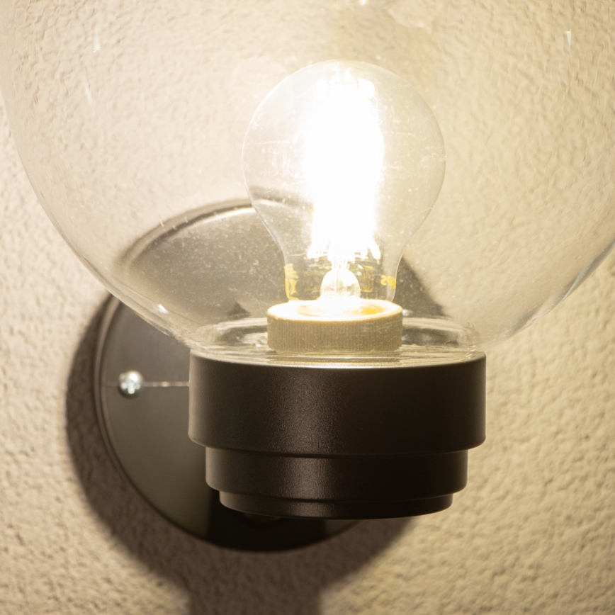 BRILAGI - Utomhusvägglampa HARBOR 1xE27/40W/230V IP33 antracit/klar
