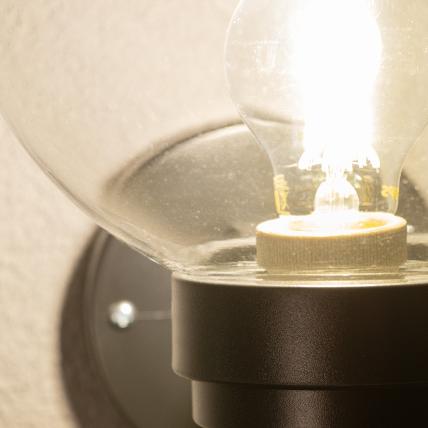 BRILAGI - Utomhusvägglampa HARBOR 1xE27/40W/230V IP33 antracit/klar
