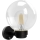 Brilagi - Utomhusvägglampa med rörelsesensor HARBOR 1xE27/40W/230V IP33 svart/klarglas
