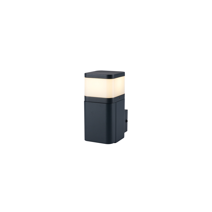 Brilagi - Utomhus vägglampa med SCHUKO-uttag PILLAR 1xG9/11W/230V IP44 antracit