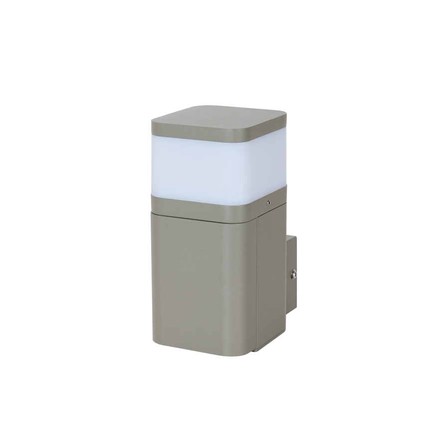 BRILAGI - Utomhusvägglampa med SCHUKO-uttag PILLAR 1xG9/11W/230V IP44 grå